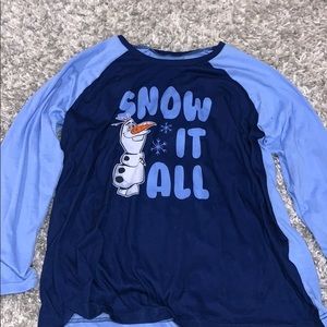 frozen pajama shirt